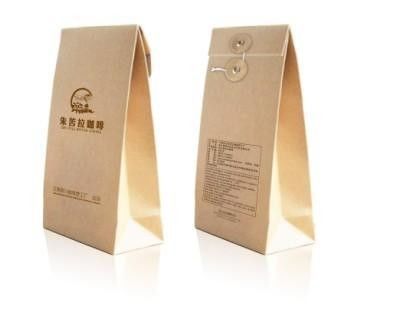 customized Kraft Paper Bag string lifting Printed Kraft Bags