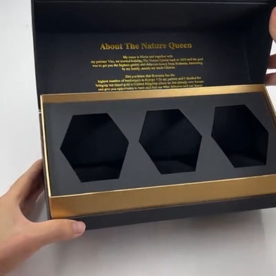 Custom Printing Flap Box Packaging For Honey Bee Bottle 3pcs Comb Set
