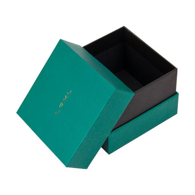 Gold Stamp Logo Cosmetic Packaging Box Jewelry Earring Lid And Base Gift Box