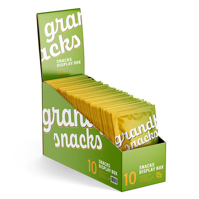 Supermarket Shop Retail Display Boxes For Food Snack Candy Tube Bar