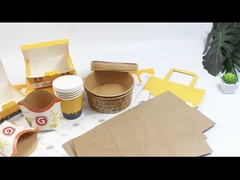 Custom burger gebakken kip en chips takeaway papier doos voedselverpakking